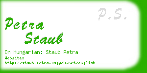 petra staub business card